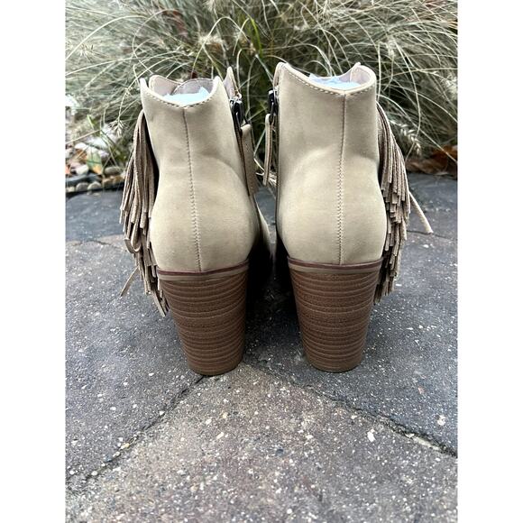 New! Mia boho western beige fringe booties size 8 - Picture 6 of 6